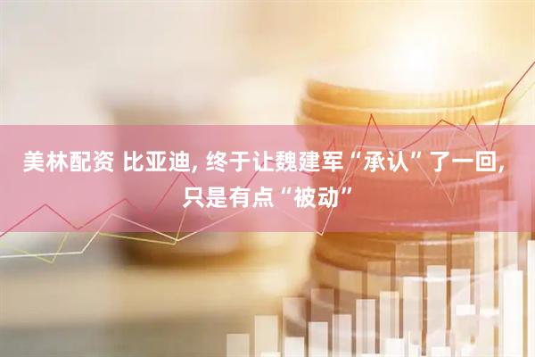 美林配资 比亚迪, 终于让魏建军“承认”了一回, 只是有点“被动”