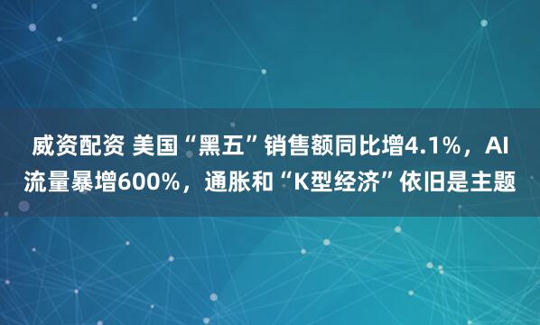 威资配资 美国“黑五”销售额同比增4.1%,AI流量暴增600%,通胀和“K型经济”依旧是主题